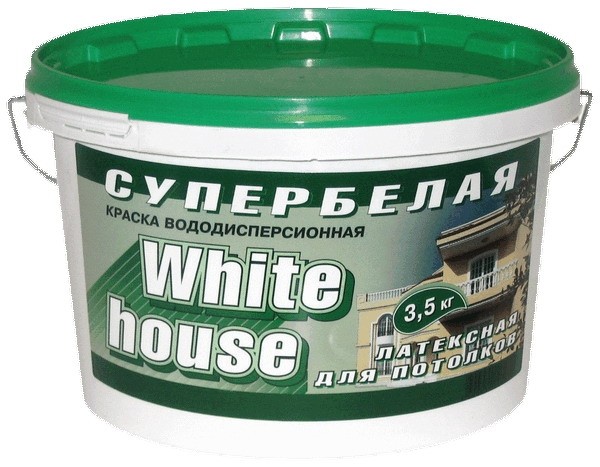 КРАСКА ВД ДЛЯ ПОТОЛКОВ 7КГ "WHITE HOUSE"