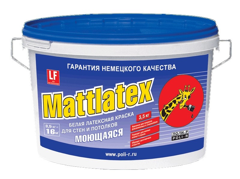 КРАСКА ВД 3,5КГ "ПОЛИ-Р" MATТLATEX